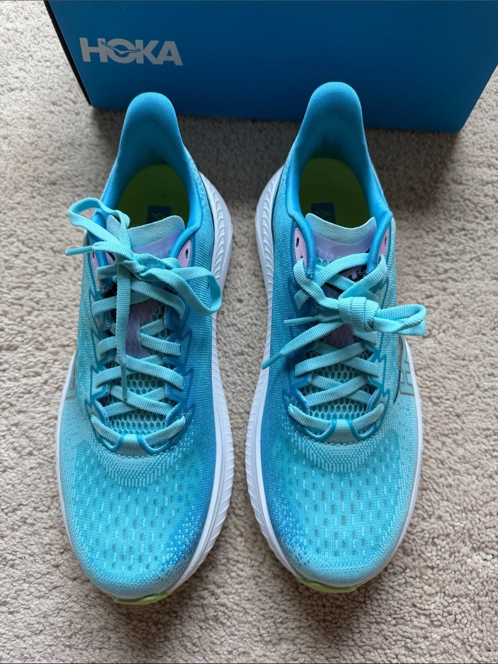 NEW HOKA Mach 6 Women’s Size 9 Running Shoes BNIB Cloudless Sky Never Worn - Picture 4 of 5